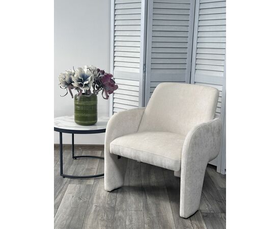 Кресло CUBE AT5139-09 Св. бежевый, ткань/каркас металл в тканевой обивке AT5139-09 ®DISAUR, изображение 6 | Интернет магазин мебели и декора LifeDekor