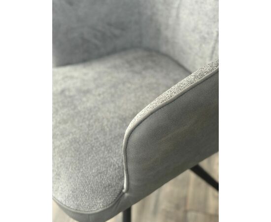 Стул НОРМАН 360 град., цвет BELLA-13/CYPRUS-10 серый, шенилл/замша / черный каркас М-City, изображение 4 | Интернет магазин мебели и декора LifeDekor