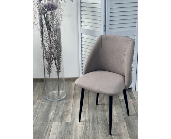 Стул ПЬЕР Marseille-16 Капучино, велюр / Черный каркас M-City | Интернет магазин мебели и декора LifeDekor