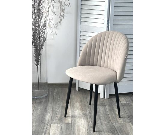 Стул БАРИ Marseille-13 Латте, велюр / черный каркас M-City | Интернет магазин мебели и декора LifeDekor