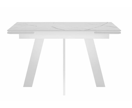 Стол DikLine SKM110 Керамика Белый мрамор/опоры белые, изображение 4 | Интернет магазин мебели и декора LifeDekor