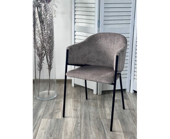 Стул ДИЛЛ, цвет  Lana 30 коричневый, ткань / черный каркас М-City | Интернет магазин мебели и декора LifeDekor