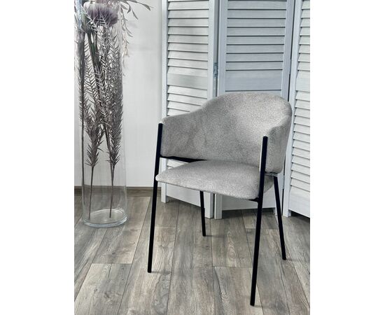 Стул ДИЛЛ, цвет  Lana 80 серый, ткань / черный каркас М-City | Интернет магазин мебели и декора LifeDekor