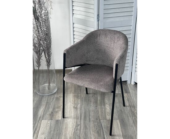 Стул ДИЛЛ, цвет  Lana 30 коричневый, ткань / черный каркас М-City, изображение 2 | Интернет магазин мебели и декора LifeDekor