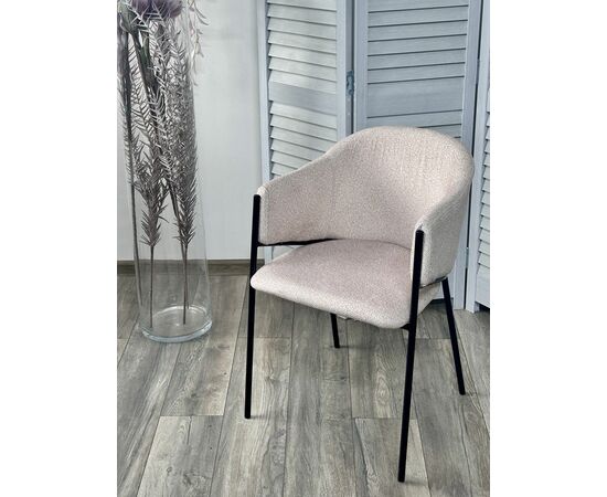 Стул ДИЛЛ, цвет  Lana 13 бежевый, ткань / черный каркас М-City, изображение 2 | Интернет магазин мебели и декора LifeDekor