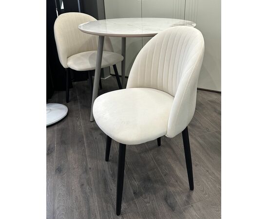 Стул БАРИ Marseille-13 Латте, велюр / черный каркас M-City, изображение 2 | Интернет магазин мебели и декора LifeDekor