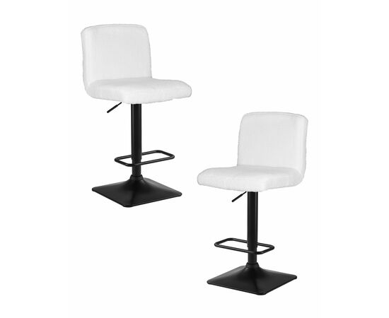 Набор 2 шт Стул барный DOBRIN LEO, белый букле (13), Вариант: белый букле (13) | Интернет магазин мебели и декора LifeDekor