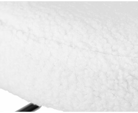 Набор 2 шт Табурет барный DOBRIN TEDDY BLACK, белый букле (13), Вариант: белый букле (13), изображение 3 | Интернет магазин мебели и декора LifeDekor