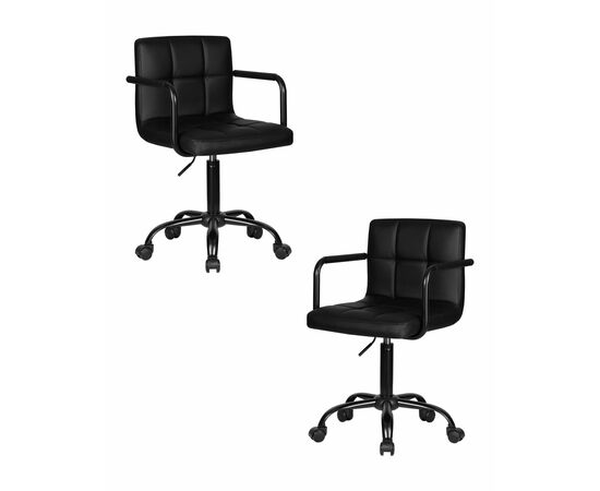 Набор 2 шт Офисное кресло для персонала DOBRIN TERRY BLACK, чёрный, Вариант: чёрный | Интернет магазин мебели и декора LifeDekor