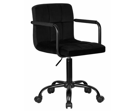 Набор 2 шт Офисное кресло для персонала DOBRIN TERRY BLACK, черный велюр (MJ9-101), Вариант: черный велюр (MJ9-101), изображение 3 | Интернет магазин мебели и декора LifeDekor