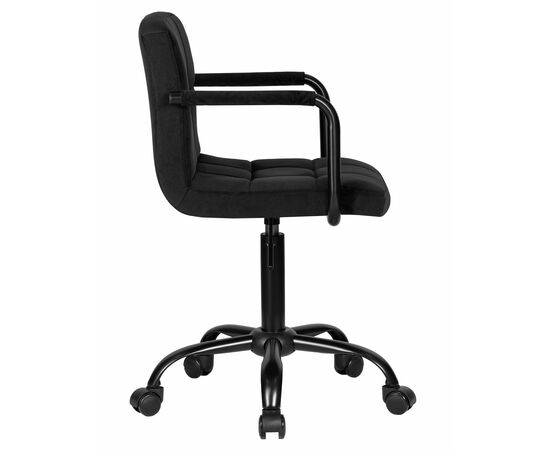 Набор 2 шт Офисное кресло для персонала DOBRIN TERRY BLACK, черный велюр (MJ9-101), Вариант: черный велюр (MJ9-101), изображение 4 | Интернет магазин мебели и декора LifeDekor