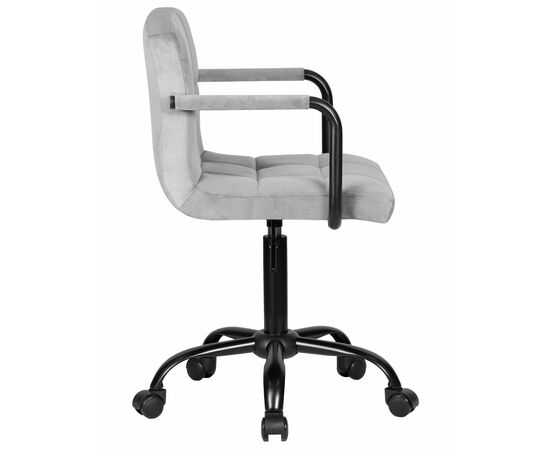 Набор 2 шт Офисное кресло для персонала DOBRIN TERRY BLACK, серый велюр (MJ9-75), Вариант: серый велюр (MJ9-75), изображение 4 | Интернет магазин мебели и декора LifeDekor