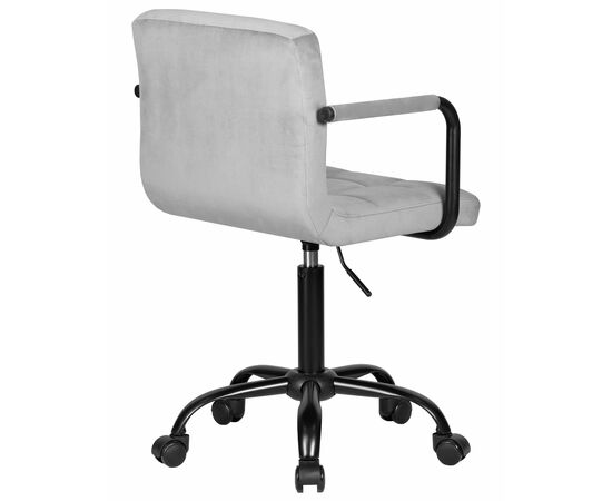 Набор 2 шт Офисное кресло для персонала DOBRIN TERRY BLACK, серый велюр (MJ9-75), Вариант: серый велюр (MJ9-75), изображение 5 | Интернет магазин мебели и декора LifeDekor