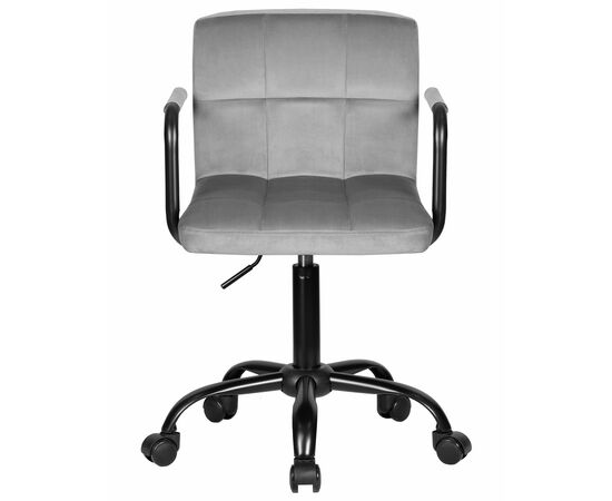 Набор 2 шт Офисное кресло для персонала DOBRIN TERRY BLACK, серый велюр (MJ9-75), Вариант: серый велюр (MJ9-75), изображение 7 | Интернет магазин мебели и декора LifeDekor