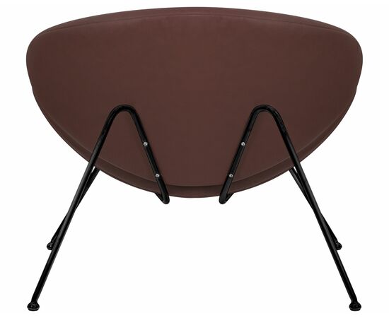 Кресло дизайнерское DOBRIN EMILY, коричневый винил YP5, черное основание, Вариант: коричневый винил YP5, черное основание, изображение 5 | Интернет магазин мебели и декора LifeDekor