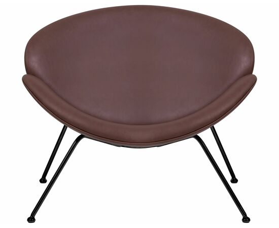 Кресло дизайнерское DOBRIN EMILY, коричневый винил YP5, черное основание, Вариант: коричневый винил YP5, черное основание, изображение 6 | Интернет магазин мебели и декора LifeDekor