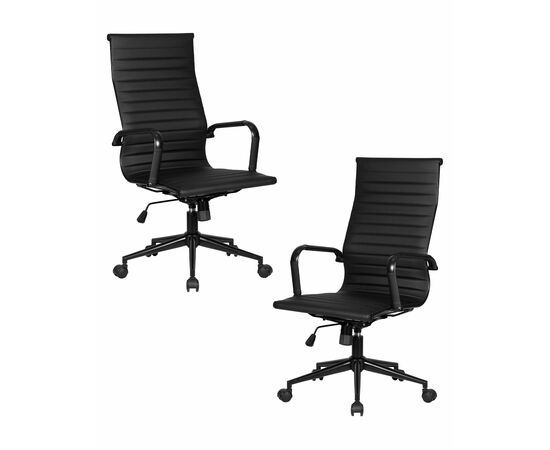 Набор 2 шт Офисное кресло для руководителей DOBRIN CLARK SIMPLE BLACK, чёрный, Вариант: чёрный | Интернет магазин мебели и декора LifeDekor