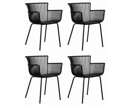 Набор 4 шт Стул обеденный DOBRIN ROSS, черный (B-03) без подушки, Вариант: черный (B-03) без подушки | Интернет магазин мебели и декора LifeDekor