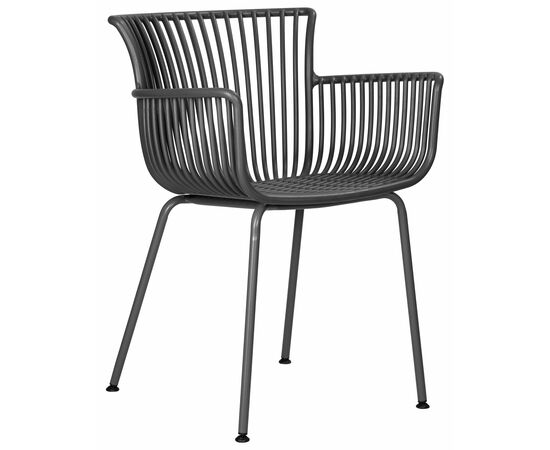 Набор 4 шт Стул обеденный DOBRIN ROSS, темно-серый (GR-04) без подушки, Вариант: темно-серый (GR-04) без подушки, изображение 2 | Интернет магазин мебели и декора LifeDekor