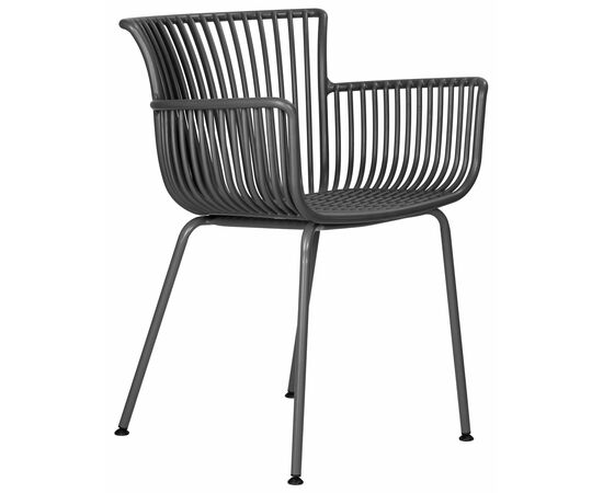 Набор 4 шт Стул обеденный DOBRIN ROSS, темно-серый (GR-04) без подушки, Вариант: темно-серый (GR-04) без подушки, изображение 3 | Интернет магазин мебели и декора LifeDekor