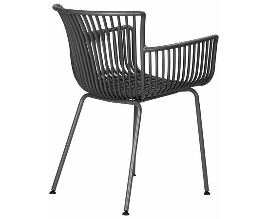 Набор 4 шт Стул обеденный DOBRIN ROSS, темно-серый (GR-04) без подушки, Вариант: темно-серый (GR-04) без подушки, изображение 5 | Интернет магазин мебели и декора LifeDekor