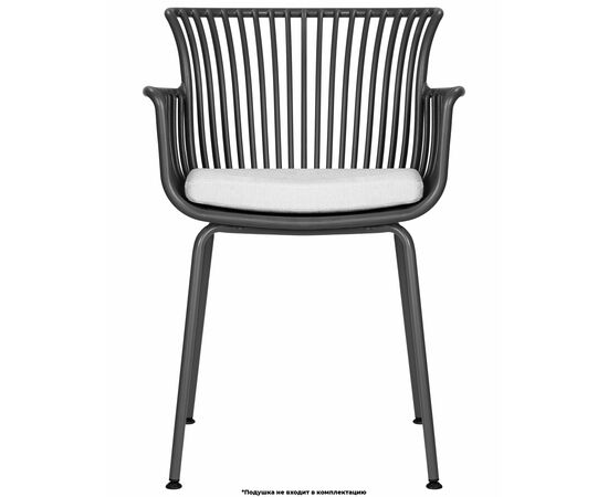 Набор 4 шт Стул обеденный DOBRIN ROSS, темно-серый (GR-04) без подушки, Вариант: темно-серый (GR-04) без подушки, изображение 9 | Интернет магазин мебели и декора LifeDekor