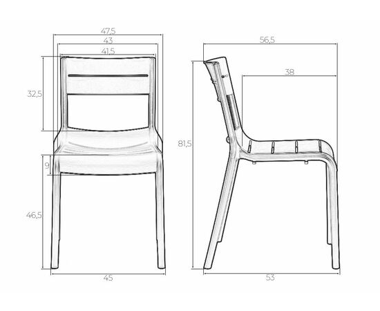 Набор 4 шт Стул обеденный DOBRIN TIM, черный (B-03), Вариант: чёрный (B-03), изображение 10 | Интернет магазин мебели и декора LifeDekor