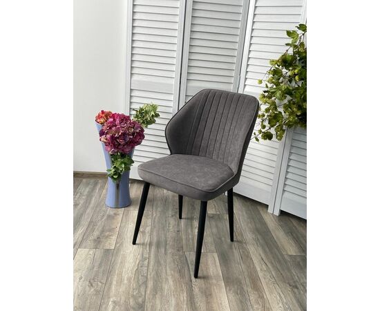 Стул VENA, цвет B28 Темно-серый, велюр / черный каркас М-City, изображение 3 | Интернет магазин мебели и декора LifeDekor