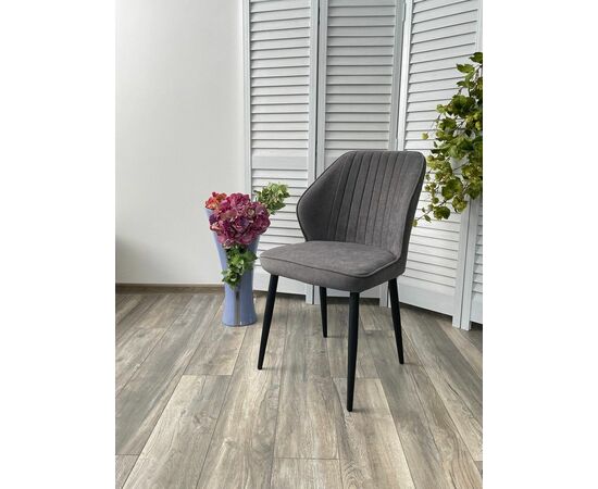 Стул VENA, цвет B28 Темно-серый, велюр / черный каркас М-City, изображение 2 | Интернет магазин мебели и декора LifeDekor