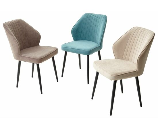 Стул VENA, цвет B5 Капучино, велюр / черный каркас М-City, изображение 4 | Интернет магазин мебели и декора LifeDekor