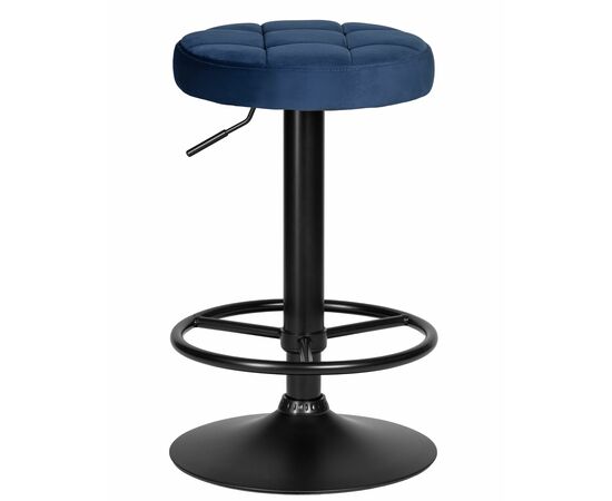 Набор 2 шт Табурет барный DOBRIN BRUNO BLACK, синий велюр (MJ9-117), Вариант: синий велюр (MJ9-117), изображение 2 | Интернет магазин мебели и декора LifeDekor