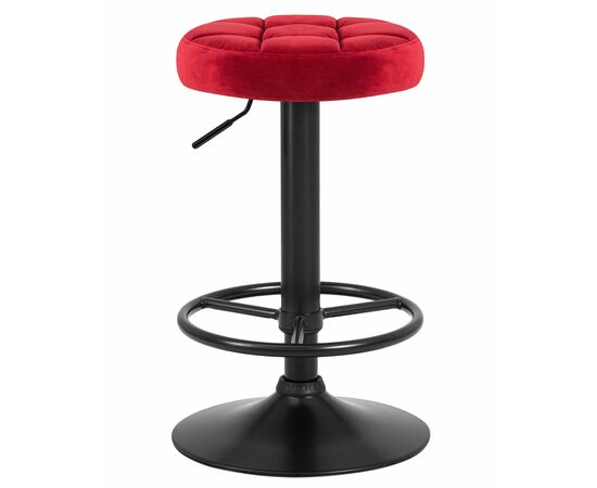 Набор 2 шт Табурет барный DOBRIN BRUNO BLACK, бордо велюр (MJ9-43), Вариант: бордо велюр (MJ9-43), изображение 2 | Интернет магазин мебели и декора LifeDekor
