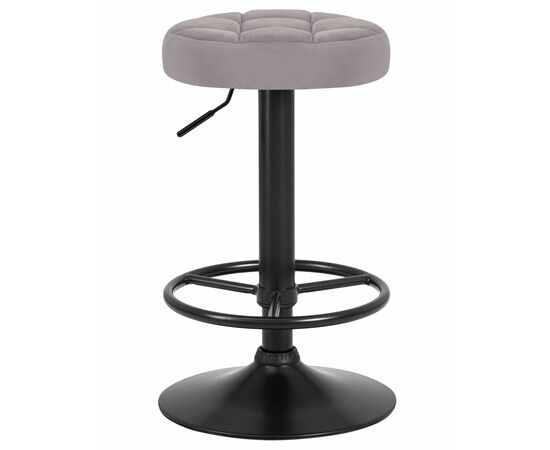 Набор 2 шт Табурет барный DOBRIN BRUNO BLACK, серый велюр (MJ9-75), Вариант: серый велюр (MJ9-75), изображение 2 | Интернет магазин мебели и декора LifeDekor
