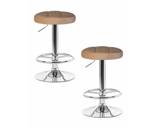 Набор 2 шт Табурет барный DOBRIN BRUNO, бежевый велюр (MJ9-10), Вариант: бежевый велюр (MJ9-10) | Интернет магазин мебели и декора LifeDekor