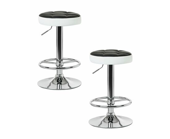 Набор 2 шт Табурет барный DOBRIN BRUNO, чёрно-белый, Вариант: чёрно-белый | Интернет магазин мебели и декора LifeDekor