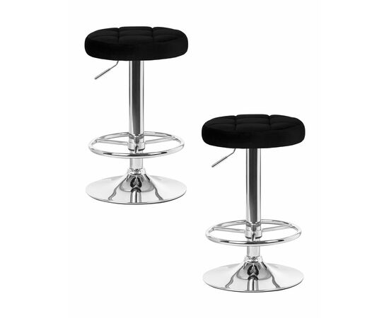 Набор 2 шт Табурет барный DOBRIN BRUNO, черный велюр (MJ9-101), Вариант: черный велюр (MJ9-101) | Интернет магазин мебели и декора LifeDekor