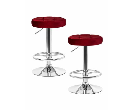 Набор 2 шт Табурет барный DOBRIN BRUNO, бордовый велюр (MJ9-43), Вариант: бордовый велюр (MJ9-43) | Интернет магазин мебели и декора LifeDekor