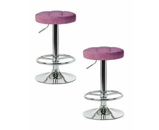 Набор 2 шт Табурет барный DOBRIN BRUNO, пудрово-сиреневый велюр (MJ9-52), Вариант: пудрово-сиреневый велюр (MJ9-52) | Интернет магазин мебели и декора LifeDekor