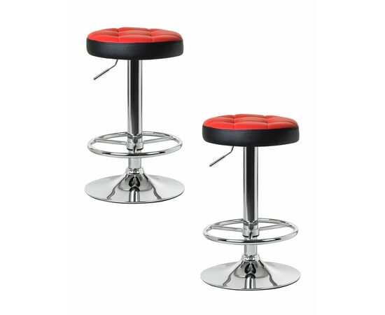Набор 2 шт Табурет барный DOBRIN BRUNO, красно-чёрный, Вариант: красно-чёрный | Интернет магазин мебели и декора LifeDekor