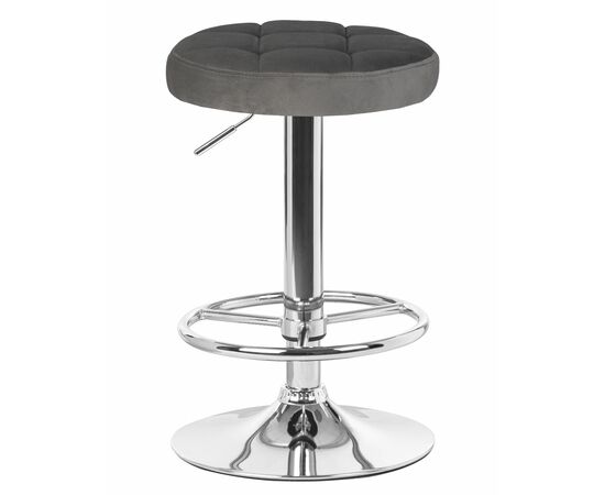 Набор 2 шт Табурет барный DOBRIN BRUNO, серый велюр (MJ9-75), Вариант: серый велюр (MJ9-75), изображение 2 | Интернет магазин мебели и декора LifeDekor