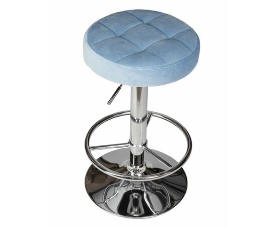 Набор 2 шт Табурет барный DOBRIN BRUNO, пудрово-голубой велюр (MJ9-74), Вариант: пудрово-голубой велюр (MJ9-74), изображение 3 | Интернет магазин мебели и декора LifeDekor