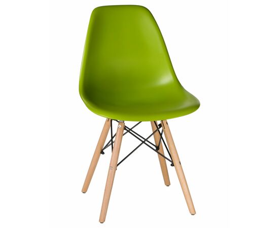 Набор 4 шт Стул обеденный DOBRIN DSW, ножки светлый бук, цвет салатовый (G-08), Вариант: ножки светлый бук, цвет салатовый (G-08), изображение 2 | Интернет магазин мебели и декора LifeDekor