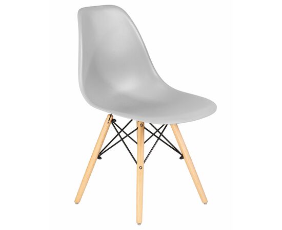 Набор 4 шт Стул обеденный DOBRIN DSW, ножки светлый бук, цвет светло-серый (GR-01), Вариант: ножки светлый бук, цвет светло-серый (GR-01), изображение 3 | Интернет магазин мебели и декора LifeDekor