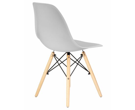 Набор 4 шт Стул обеденный DOBRIN DSW, ножки светлый бук, цвет светло-серый (GR-01), Вариант: ножки светлый бук, цвет светло-серый (GR-01), изображение 5 | Интернет магазин мебели и декора LifeDekor