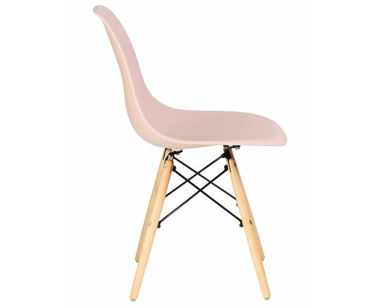 Набор 4 шт Стул обеденный DOBRIN DSW, ножки светлый бук, цвет светло-розовый (PK-02), Вариант: ножки светлый бук, цвет светло-розовый (PK-02), изображение 4 | Интернет магазин мебели и декора LifeDekor