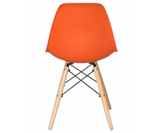 Набор 4 шт Стул обеденный DOBRIN DSW, ножки светлый бук, цвет оранжевый (O-02), Вариант: ножки светлый бук, цвет оранжевый (O-02), изображение 7 | Интернет магазин мебели и декора LifeDekor