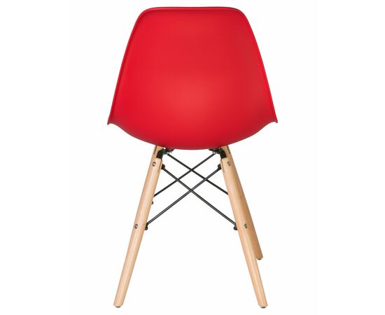 Набор 4 шт Стул обеденный DOBRIN DSW, ножки светлый бук, цвет красный (R-02), Вариант: ножки светлый бук, цвет красный (R-02), изображение 7 | Интернет магазин мебели и декора LifeDekor