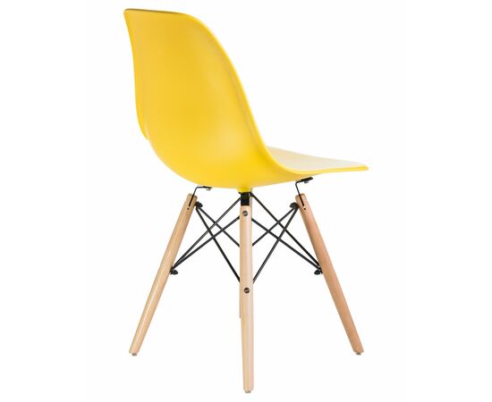 Набор 4 шт Стул обеденный DOBRIN DSW, ножки светлый бук, цвет жёлтый (Y-01), Вариант: ножки светлый бук, цвет жёлтый (Y-01), изображение 5 | Интернет магазин мебели и декора LifeDekor