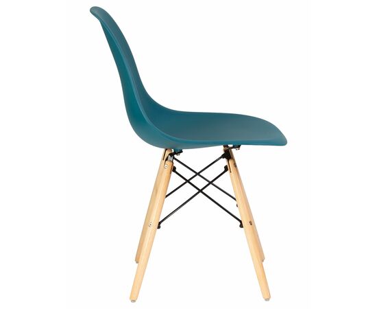 Набор 4 шт Стул обеденный DOBRIN DSW, ножки светлый бук, цвет морской волны (G-05), Вариант: ножки светлый бук, цвет морской волны (G-05), изображение 4 | Интернет магазин мебели и декора LifeDekor