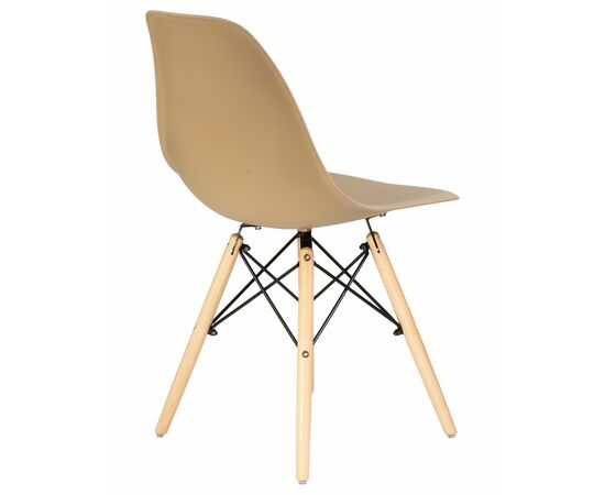 Набор 4 шт Стул обеденный DOBRIN DSW, ножки светлый бук, цвет бежевый (GR-03), Вариант: ножки светлый бук, цвет бежевый (GR-03), изображение 5 | Интернет магазин мебели и декора LifeDekor